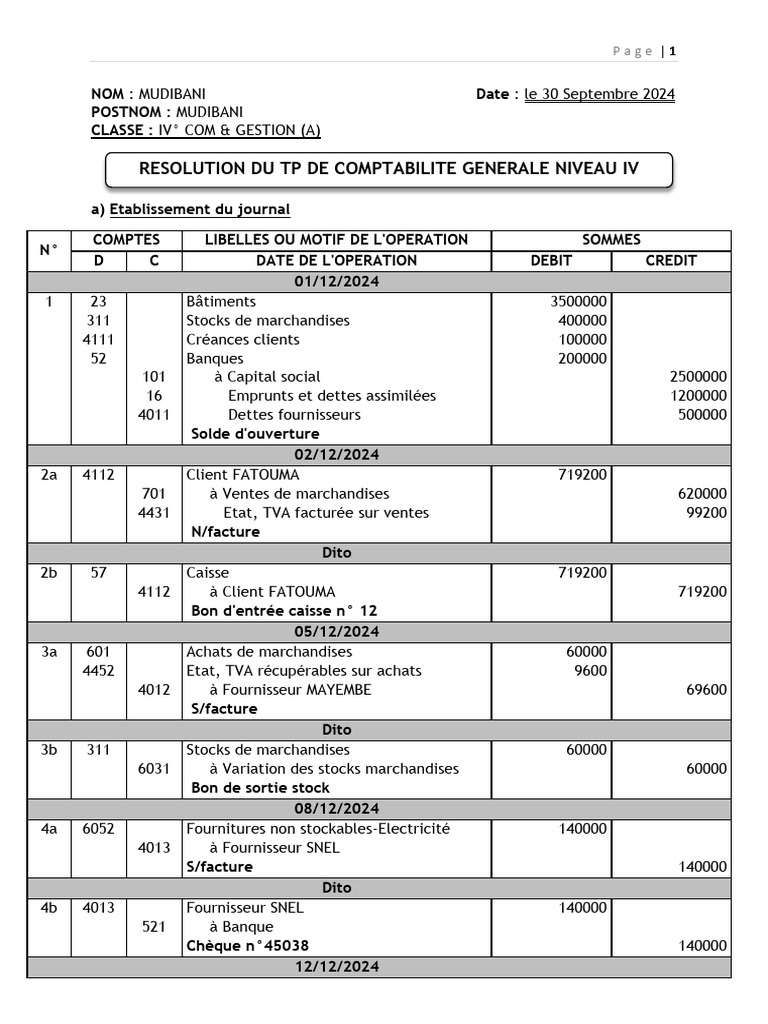 Journal Comptable | PDF