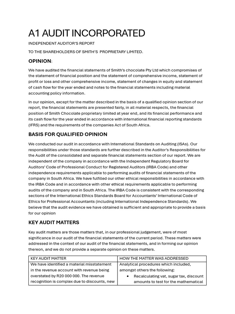 A1 Audit Incorporated | PDF