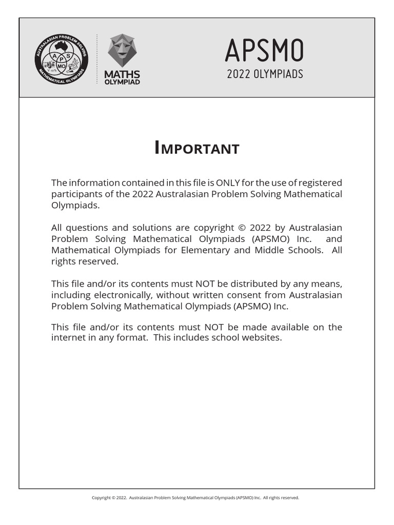 2022 APSMO Paper NP | PDF
