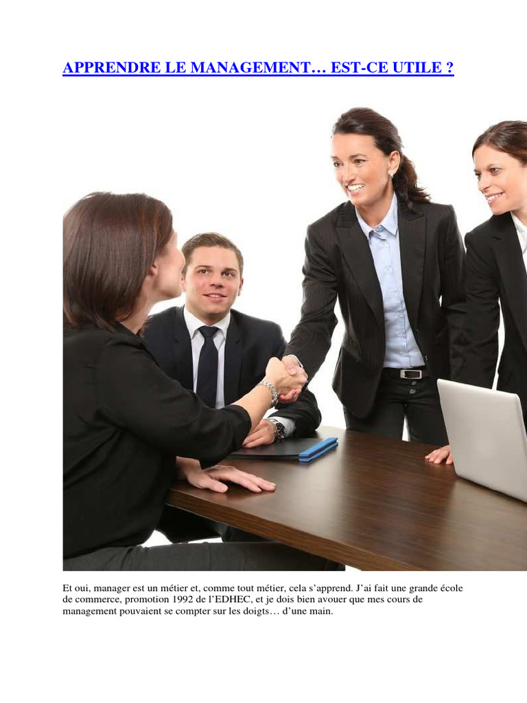 Apprendre Le Management | PDF