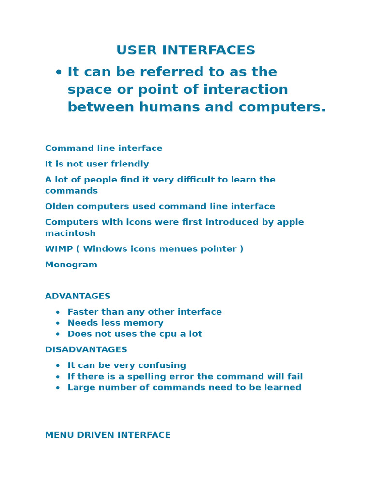 User Interfaces | PDF