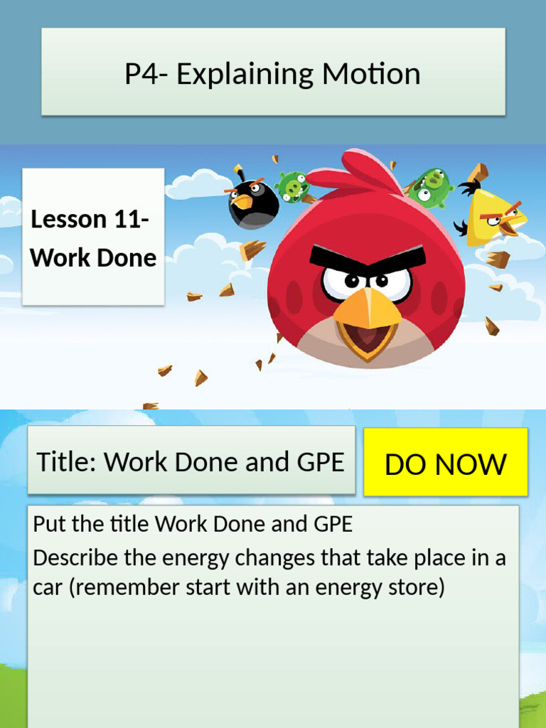 Energy 2 Work and Gpe | PDF