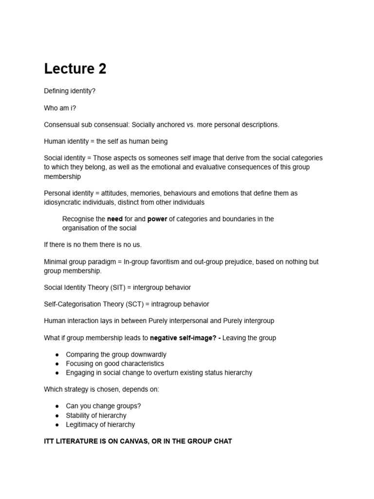 Intergroup Threat Theory | PDF