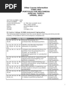 Other Course Information ITNW 1492 Portfolio For Multimedia (Special Topics) SPRING, 2012