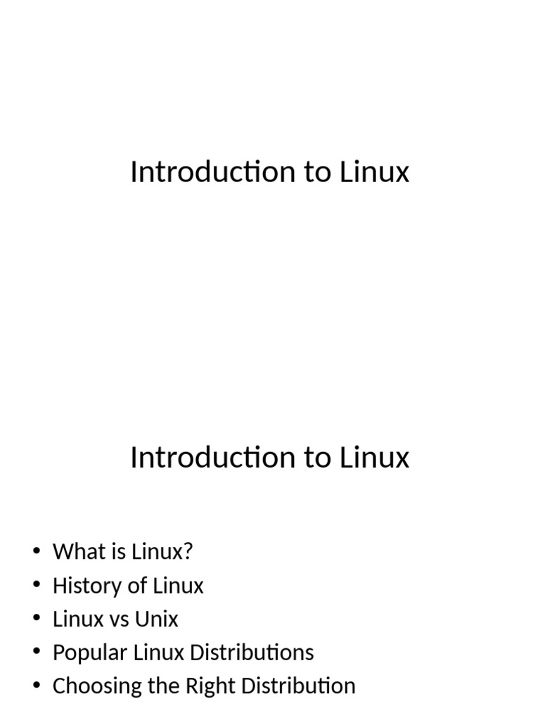 Linux Operating System Presentation | PDF