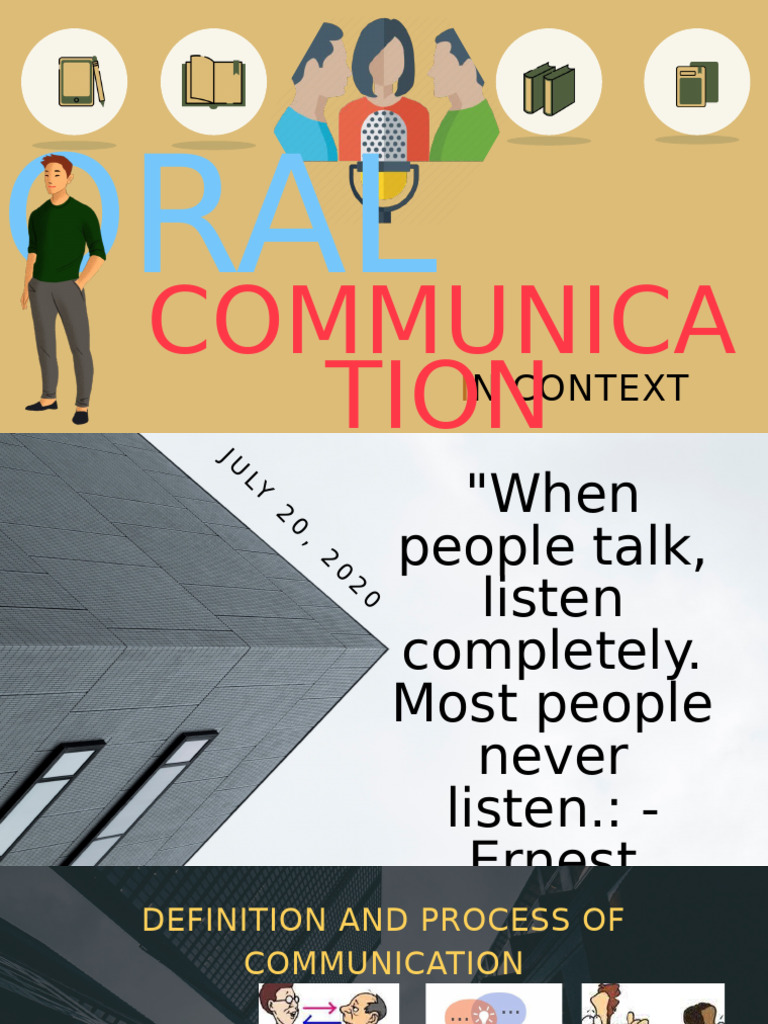 Lesson 1 Oral Communication in Context | PDF