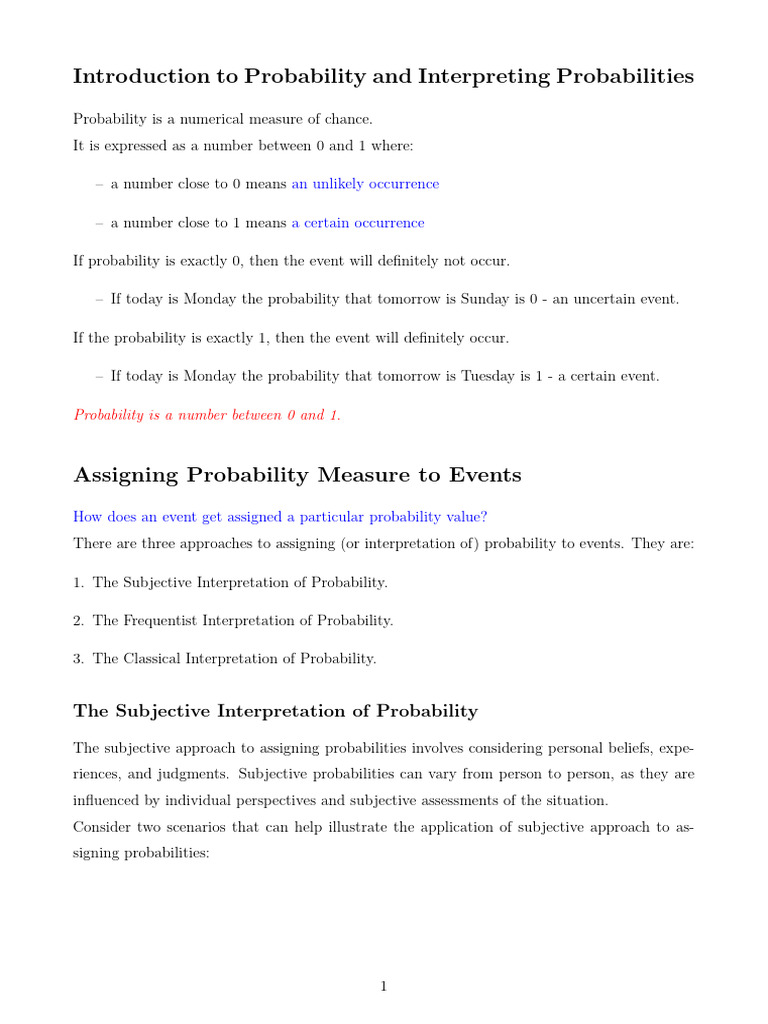MAS 103 Topic 1 | PDF | Probability | Set (Mathematics)