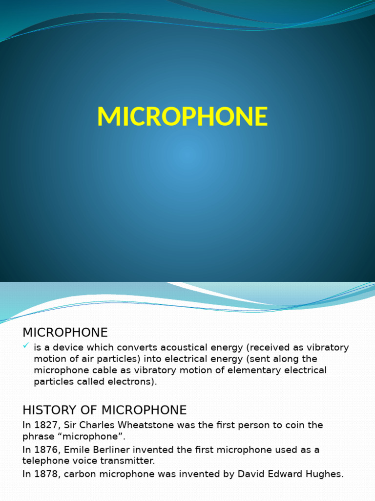 Microphones | PDF