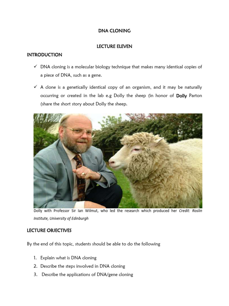 Topic 11 Dna Cloning | PDF