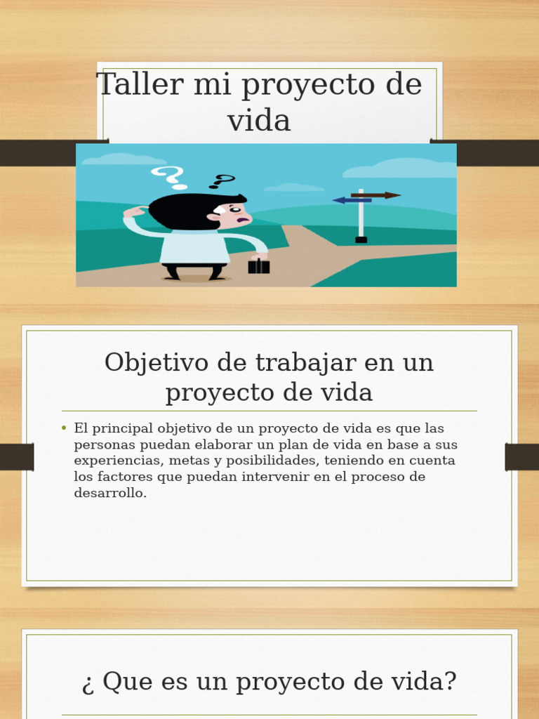 Taller Mi Proyecto de Vida | PDF | Objetivo | Cognición