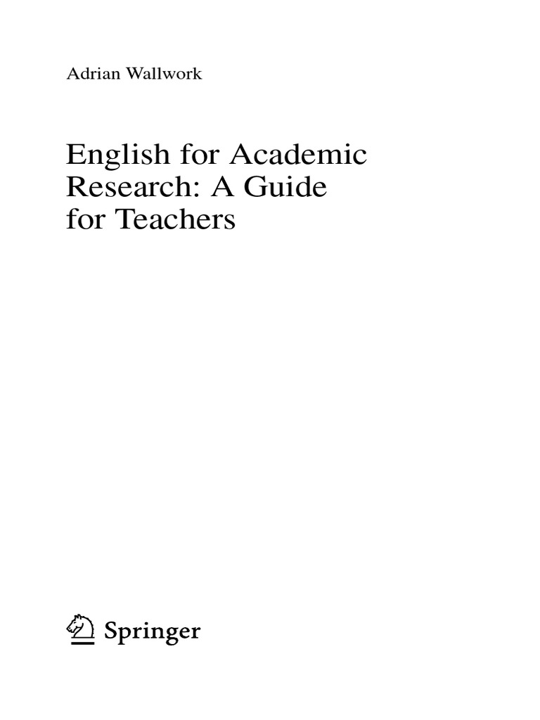 English For Academic Research - Tchs Guide | PDF