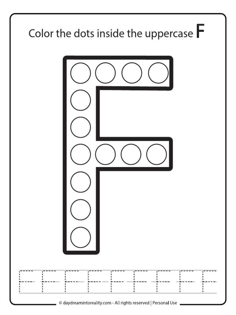 Alphabet Dot Markers Worksheets Free Printables Part6 | PDF