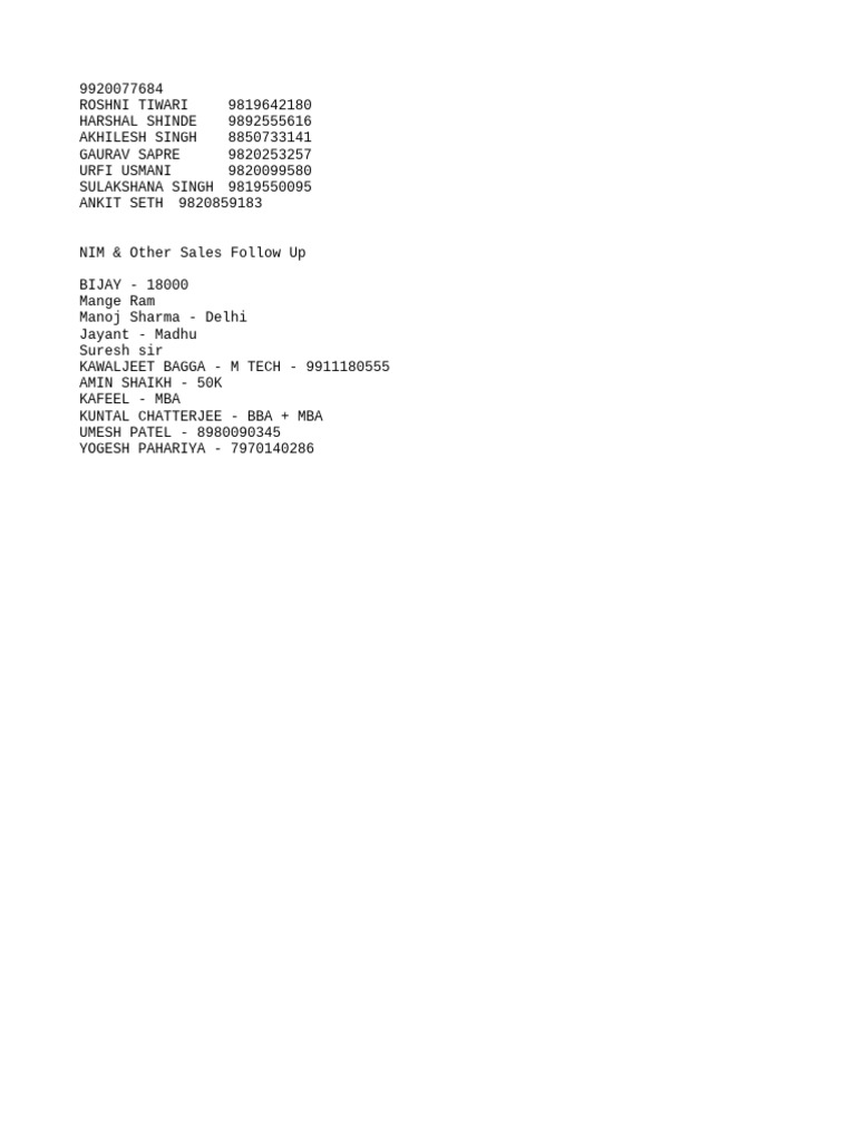 Daily sales follow up pdf