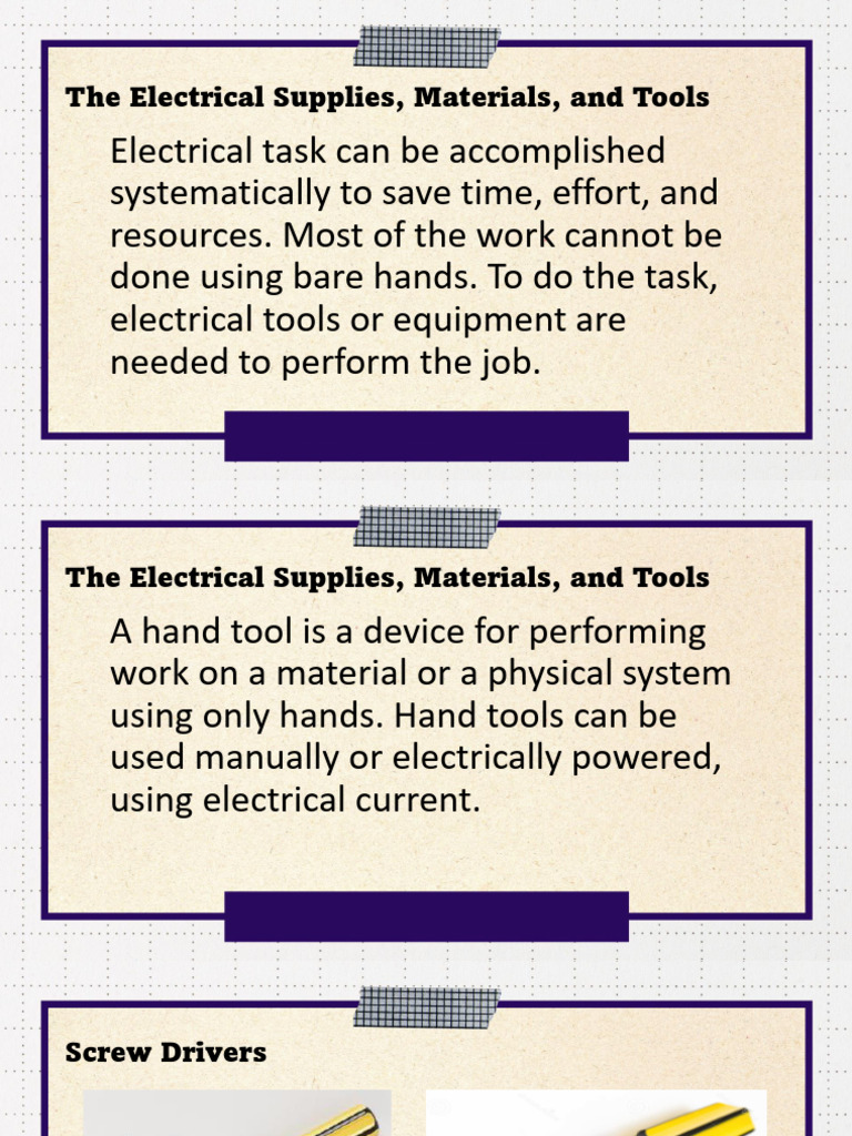 EIM 10 Q1W2 - Electrical Tools - Handouts | PDF