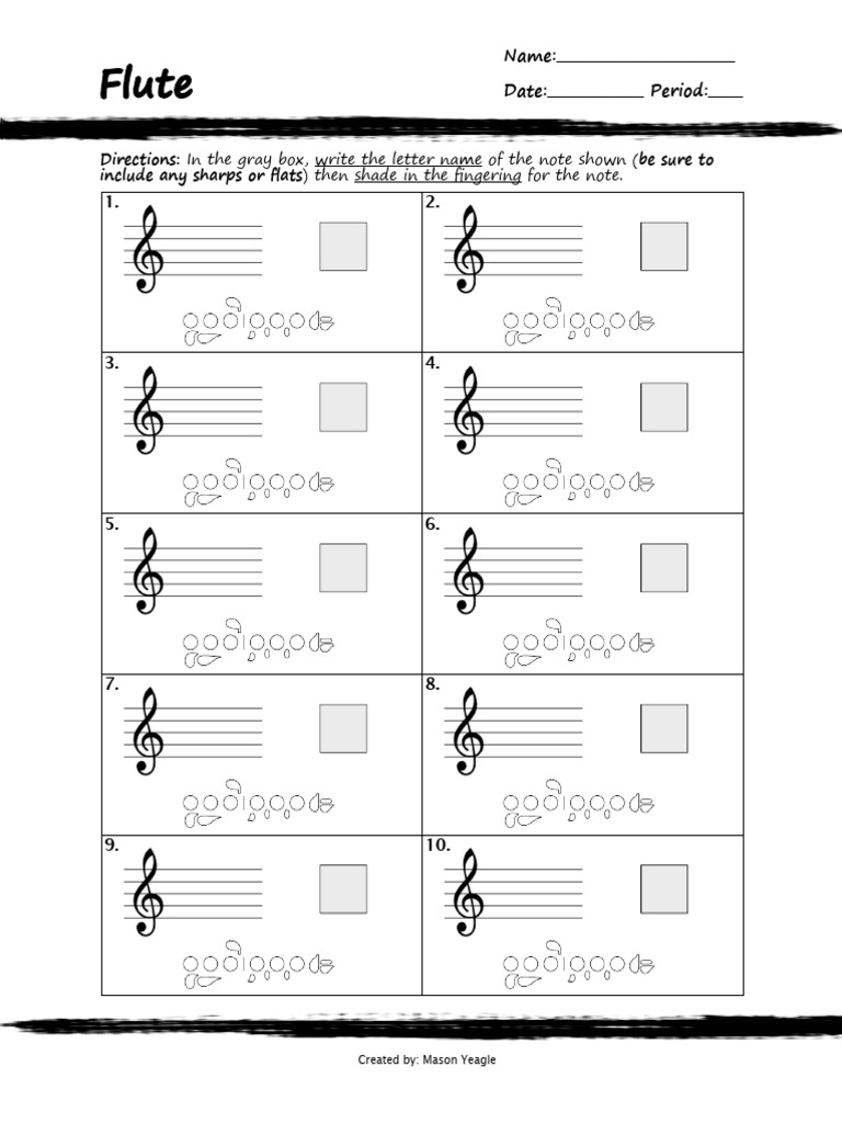 Musical Note Identification Worksheet | PDF | Compositions | Teaching ...