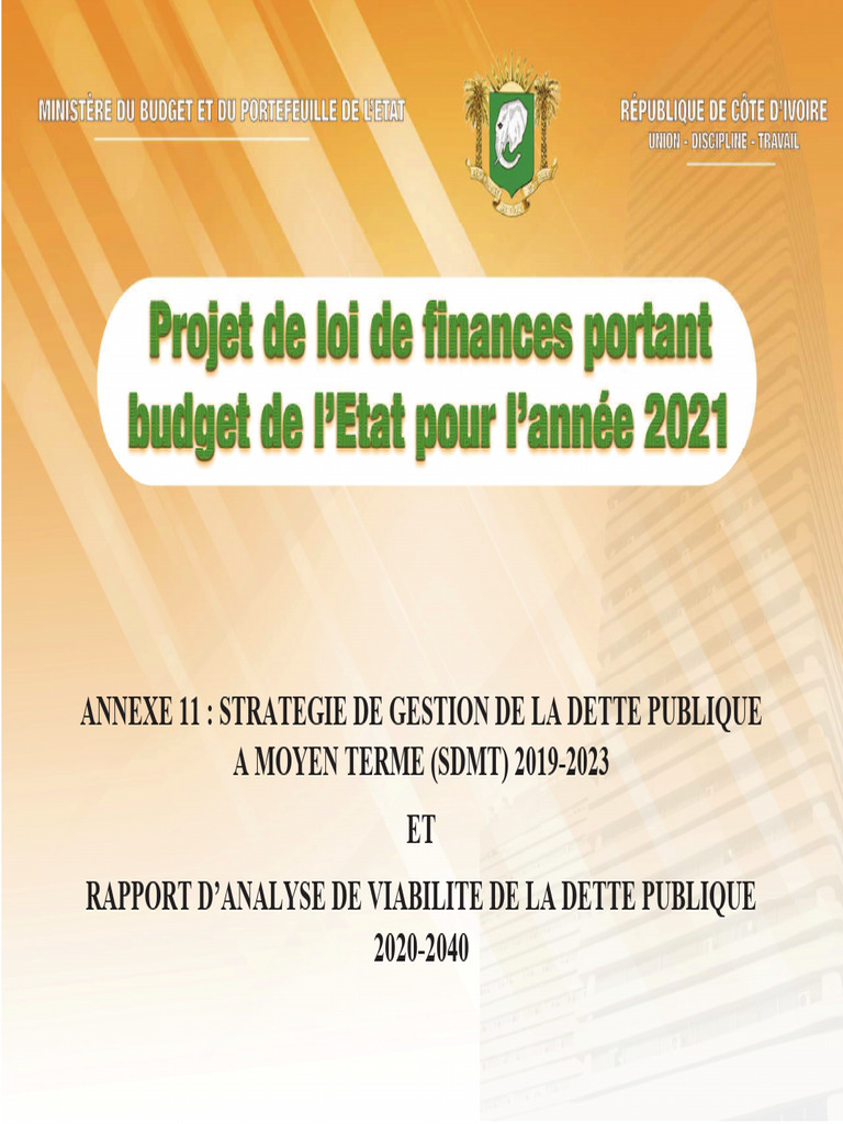 Annexe 11: Strategie de Gestion de La Dette Publique A MOYEN TERME ...