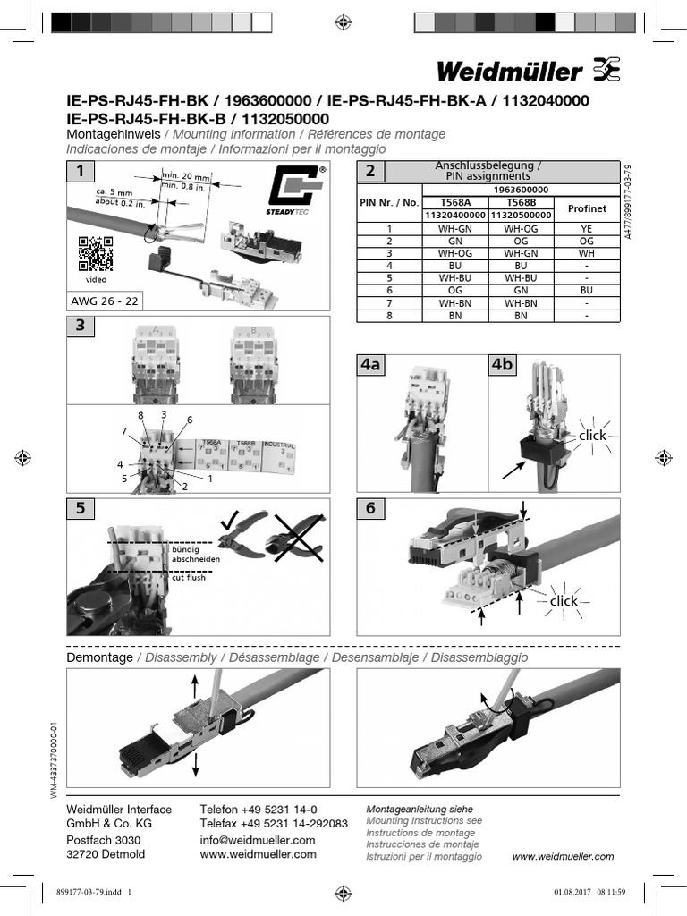 Ie PS RJ45 FH BK | PDF