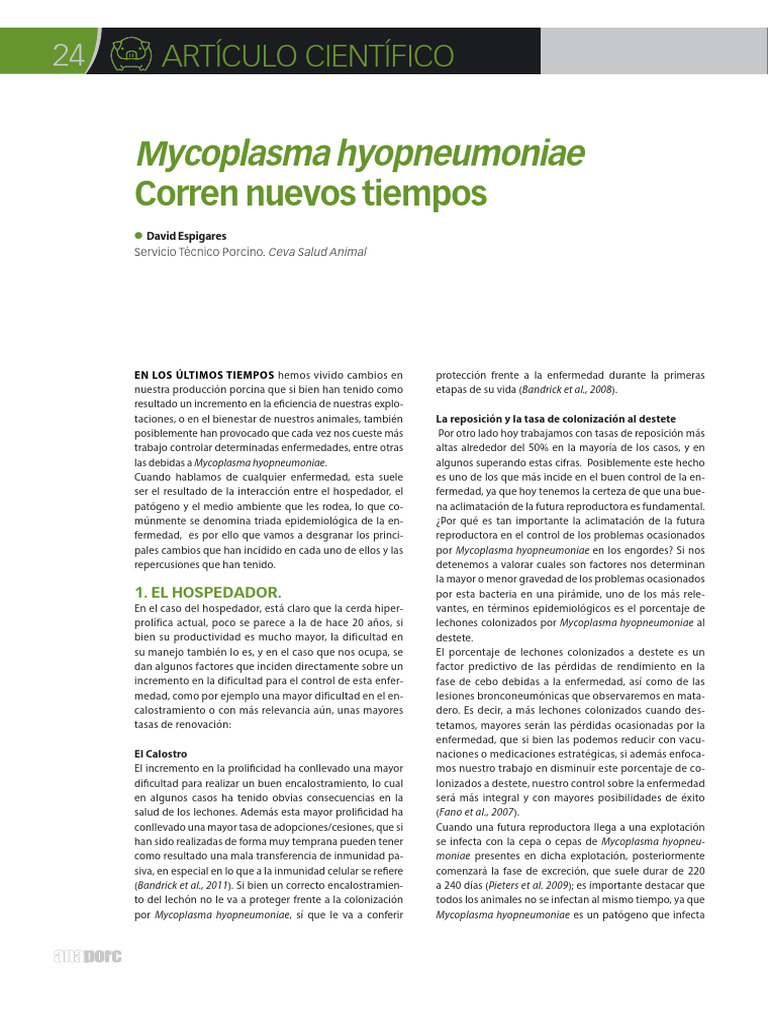 Mycoplasma Hyopneumoniae | PDF