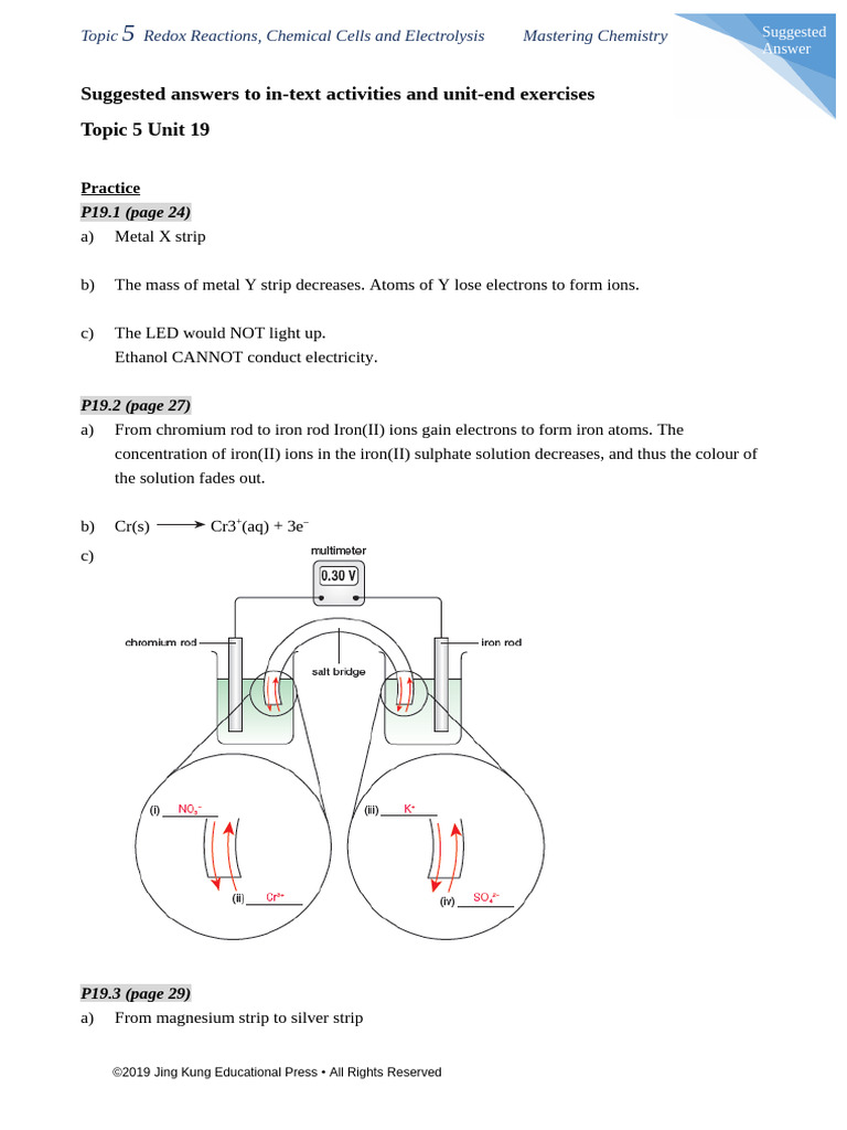 SuggestedAnswers Unit 19 E | PDF