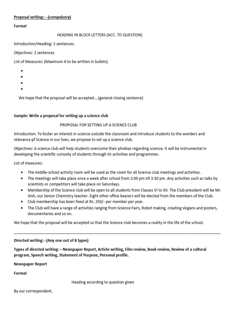 Science Club Proposal Template | PDF | Water | Social Science