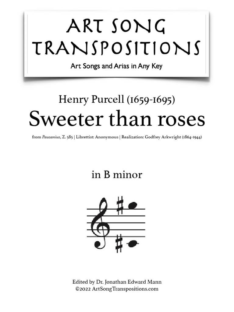 Sweeter Than Roses B Minor | PDF