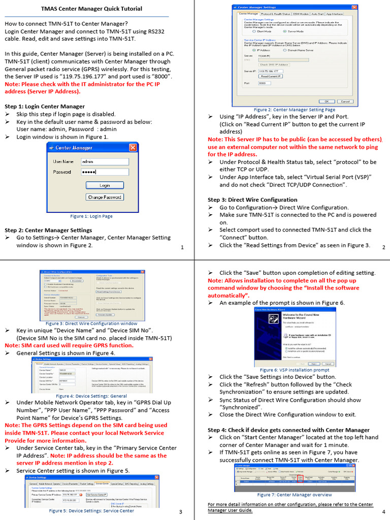 Tmas Center Manager Quick Tutorial Guide Pdf