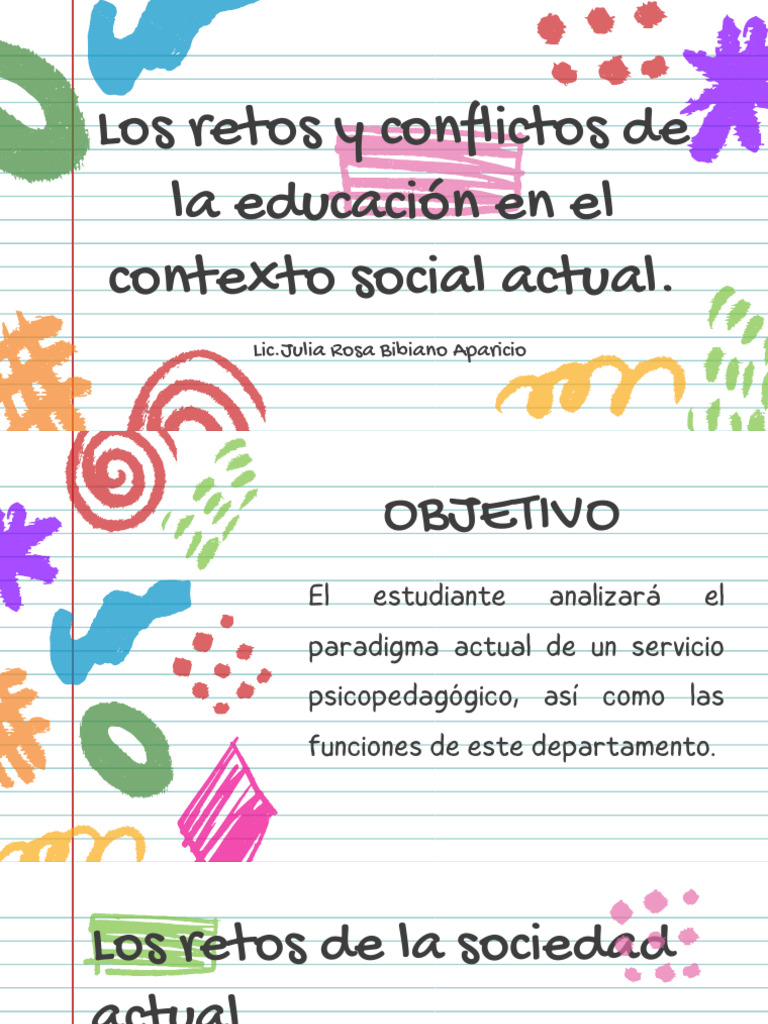 Los Retos y Conflictos de La Educación en El Contexto Actual | PDF