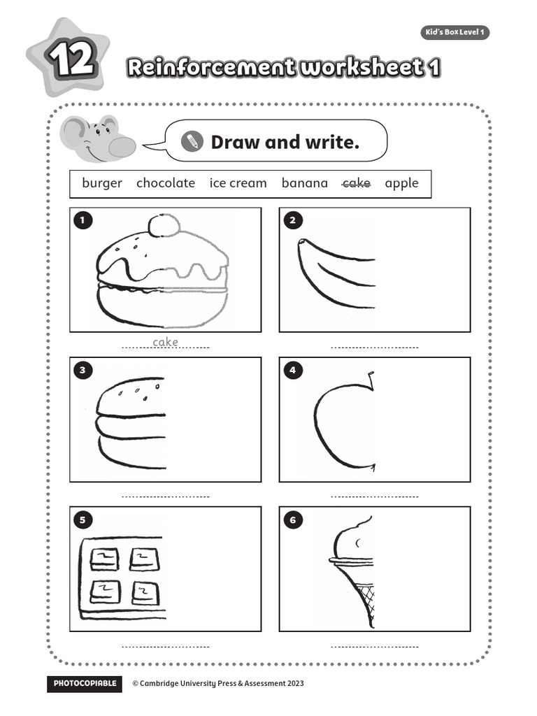 Extension Worksheet 1: Kid's Box Level 1 | PDF