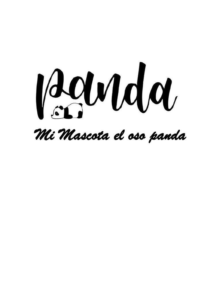 Mi mascota el oso panda pdf