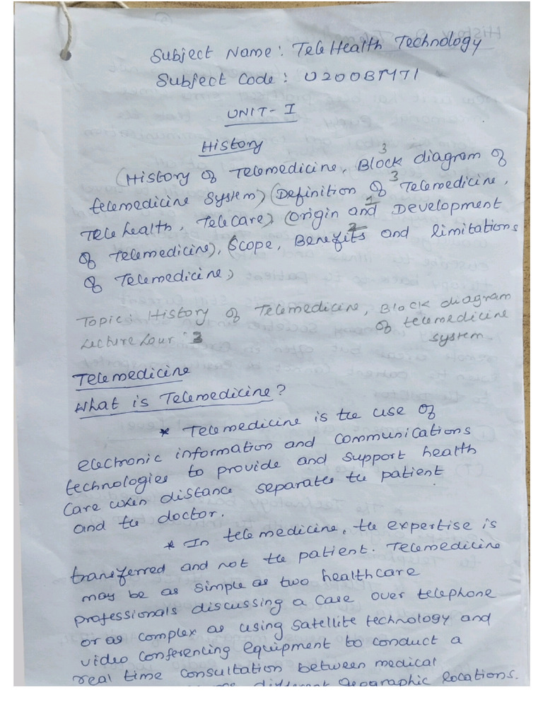 THT Unit 1 Material | PDF