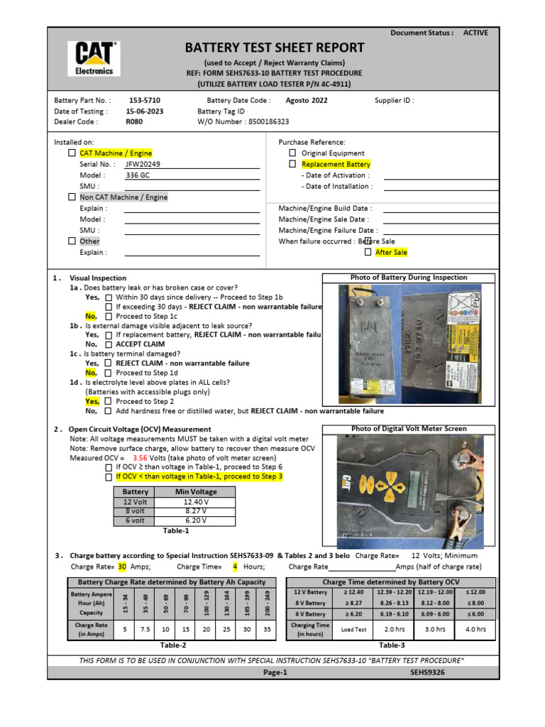 Test Battery 1 | PDF
