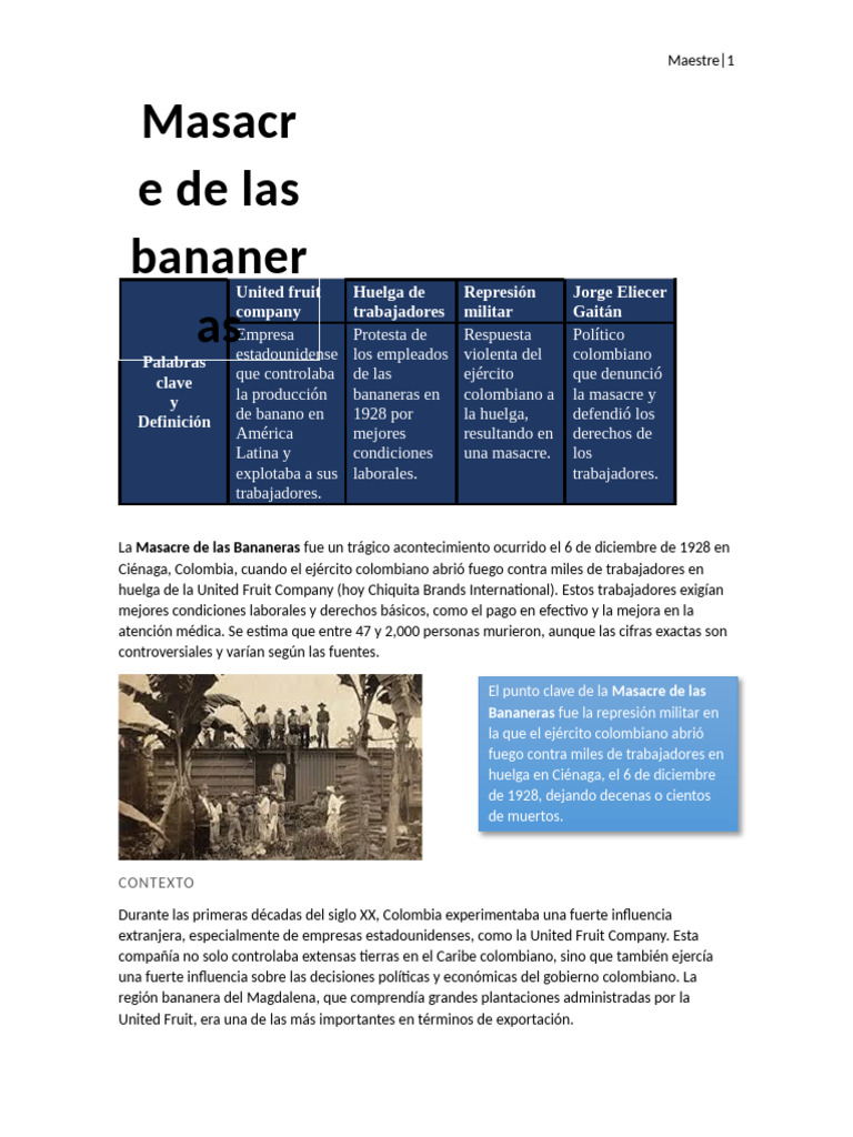 Masacre Bananeras | PDF