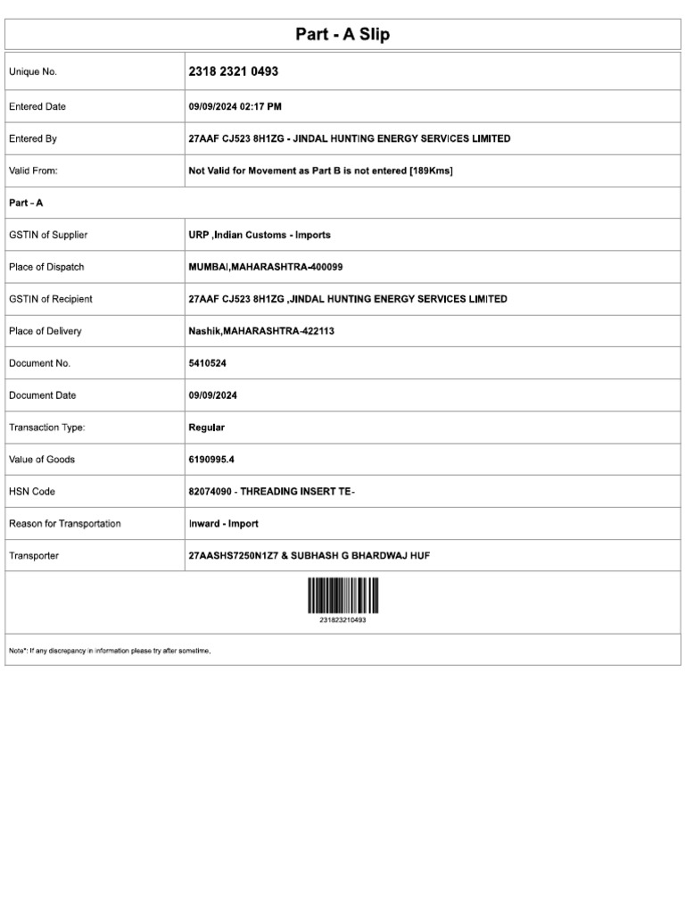 Eway Bill 09 09 2024 Pdf