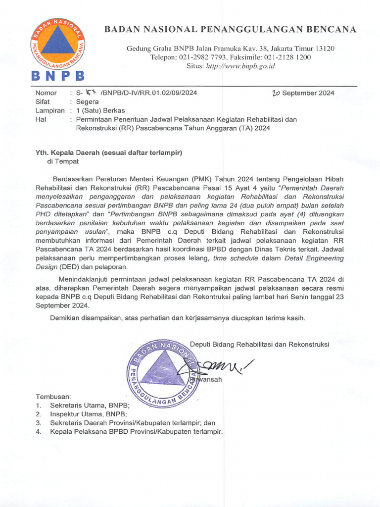 Surat Kepala Daerah Cap | PDF