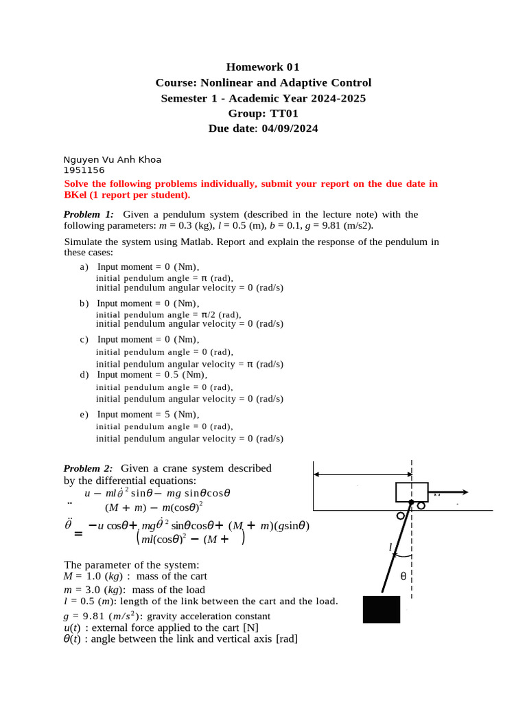 Homework 01 - NguyenVuAnhKhoa - 1951156 | PDF