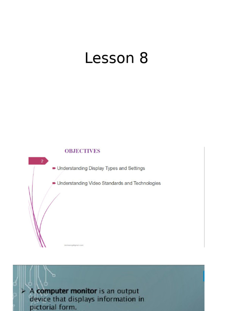 Lesson 8 Screens | PDF