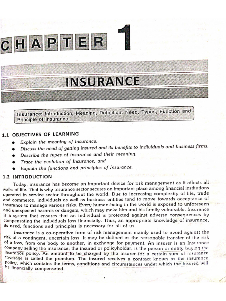 Insurance Module 1 | PDF