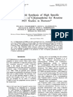 Pulak K. Chakraborty Et Al - High Yield Synthesis of High Specific Activity R - (-) - ( 11-C) Epinephrine For Routine PET Studies in Humans