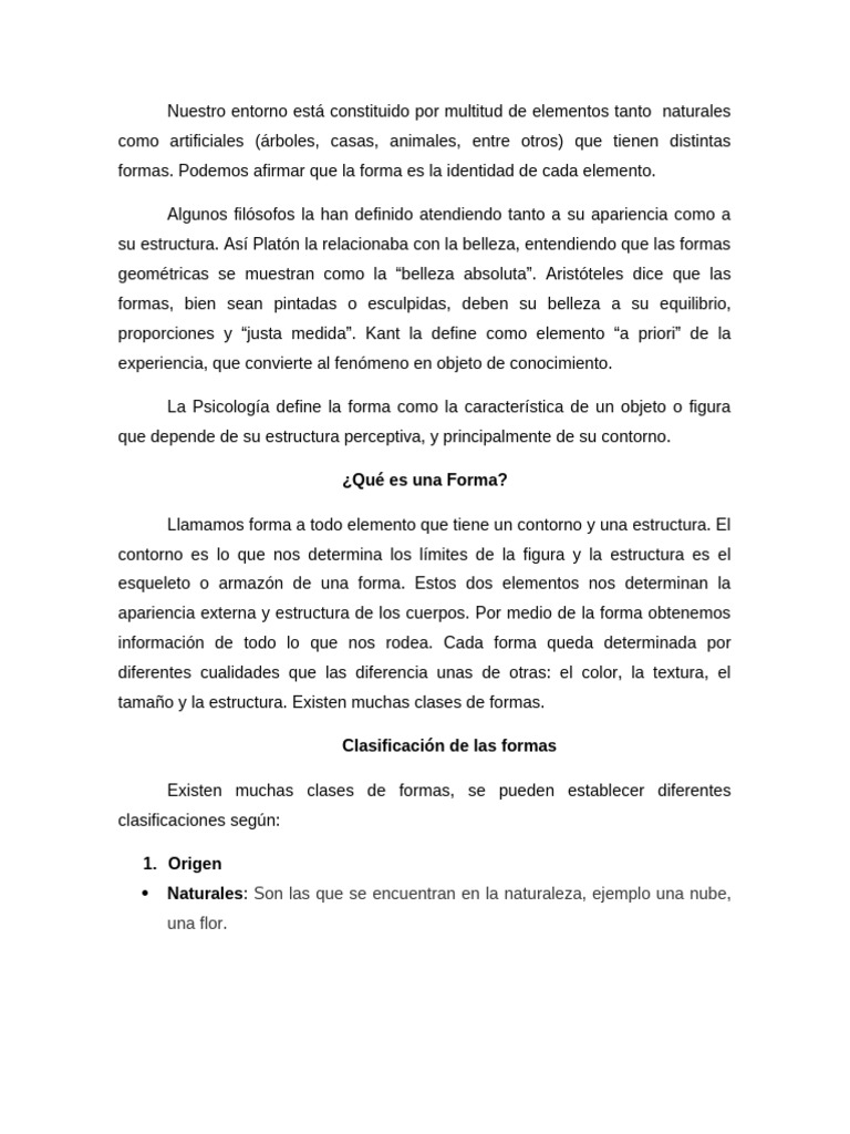 Teoria de La Forma 1 | PDF