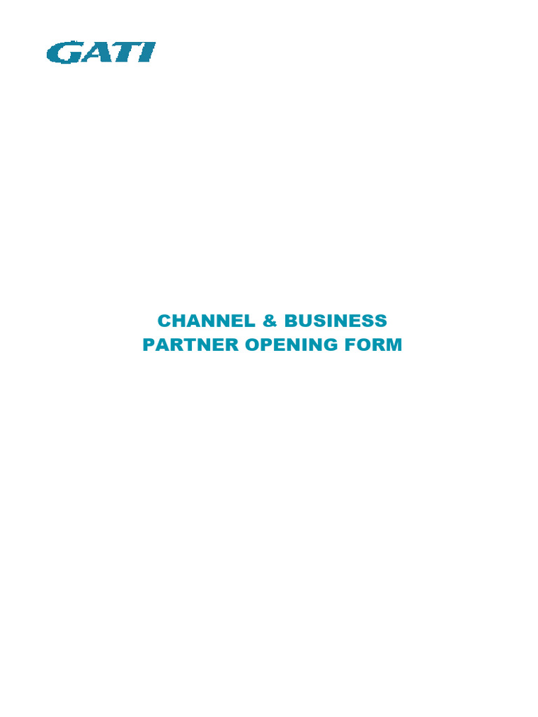BP Opening Form | PDF