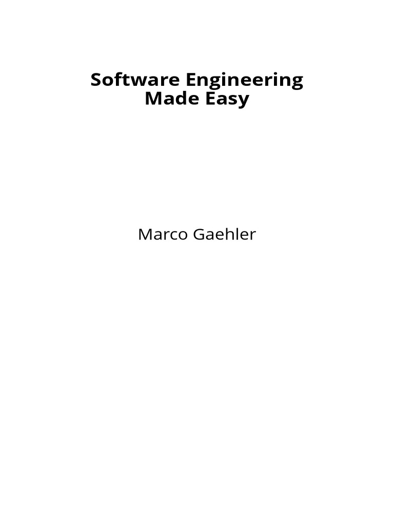Software Engineering Made Easy | PDF