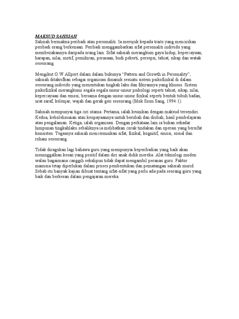 Maksud Sahsiah PDF