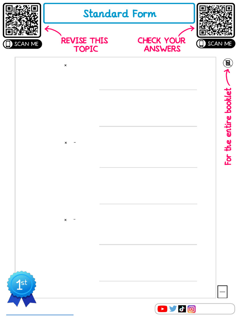 Standard Form AQA | PDF