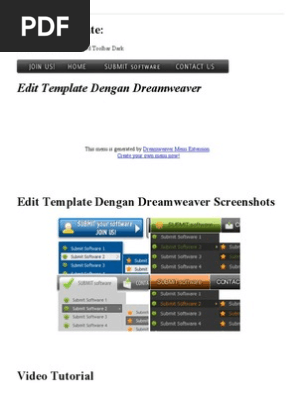 Edit Template Dengan Dream Weaver Template Adobe Dreamweaver Websites