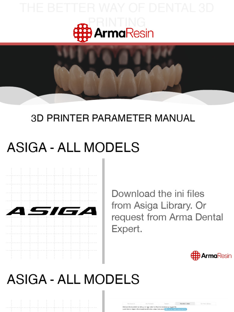 ArmaResin Printer Parameter Manual Eng | PDF