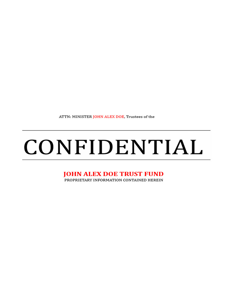 John Alex Doe (Super Trust) | PDF