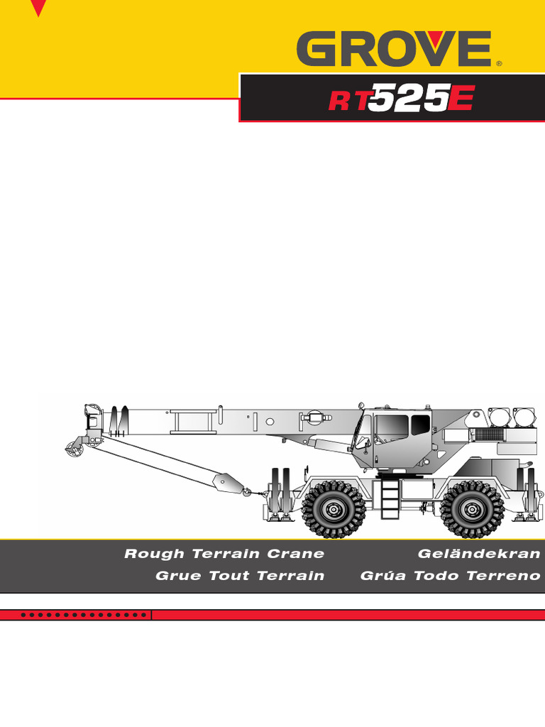 Especificaciones Grúa RT525E | PDF | Ingeniería mecánica | Tecnología ...