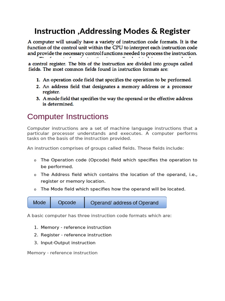 Computer Organisation - Material 3 | PDF