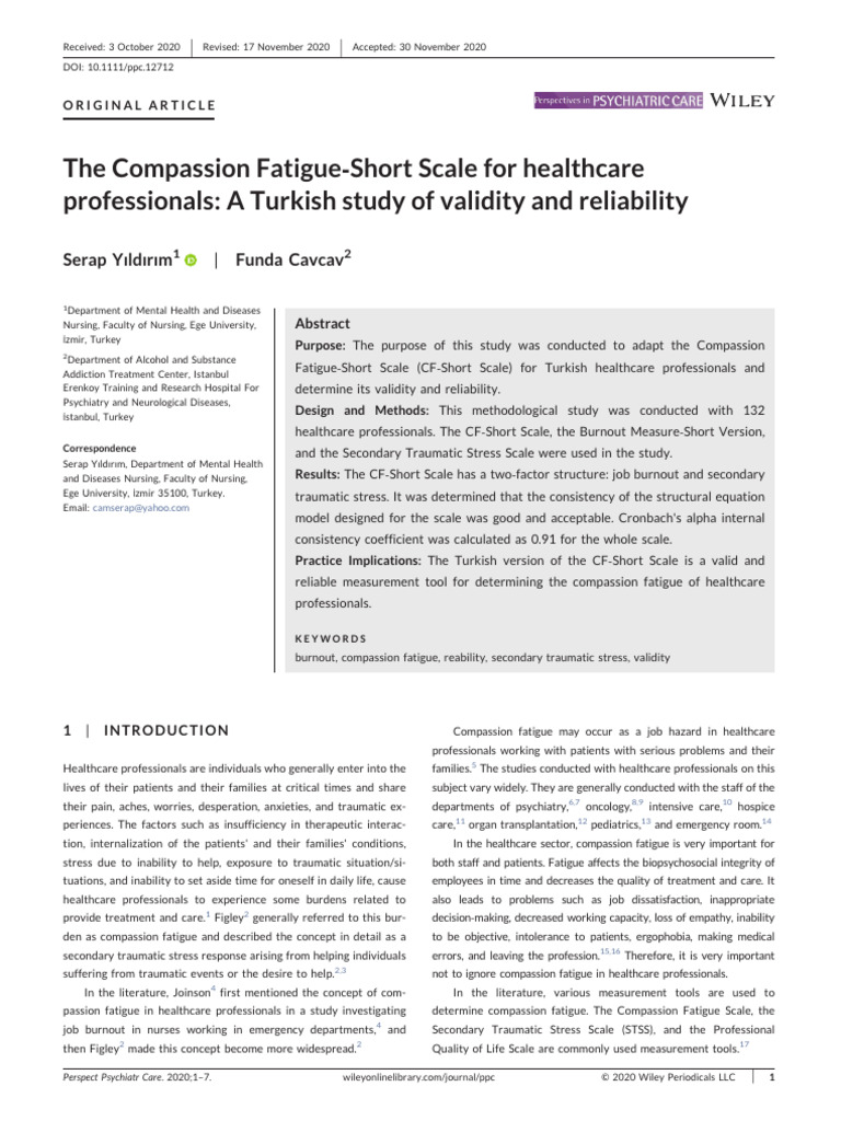 Compassion Fatigue Pdf