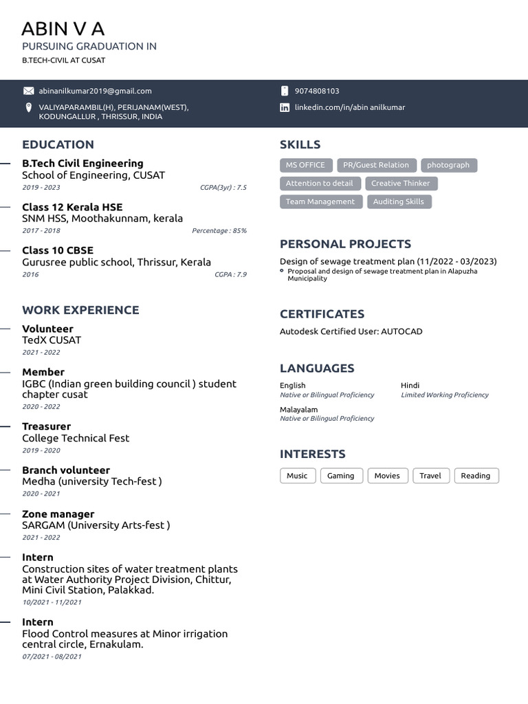 ABIN Resume | PDF